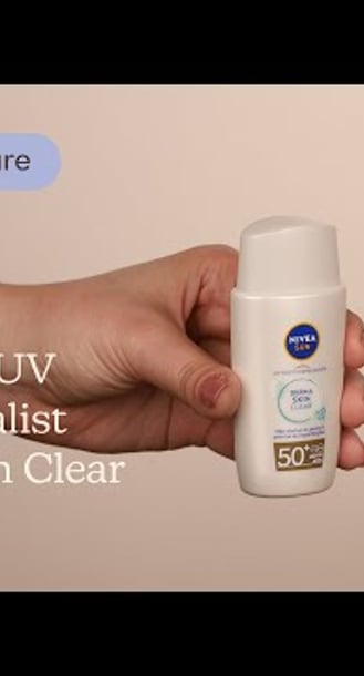 Nivea Sun UV Face Specialist Derma Skin Clear SPF50+ Texture | Care to Beauty