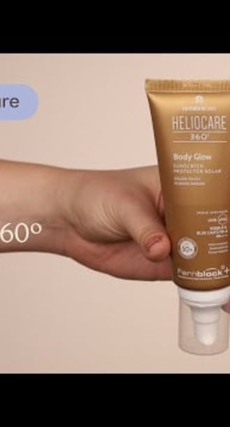 Heliocare 360º Body Glow Sunscreen SPF50+ Texture | Care to Beauty