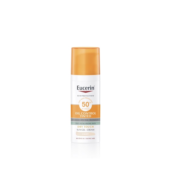 Eucerin Sun Oil Control Tinted Gel-Cream Dry Touch Sunscreen SPF50+ Light 50ml