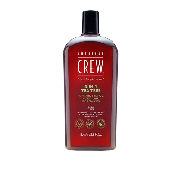 American Crew 3-In-1 Tea Tree Shampoo, Conditioner and Body Wash 1L (33.8floz)