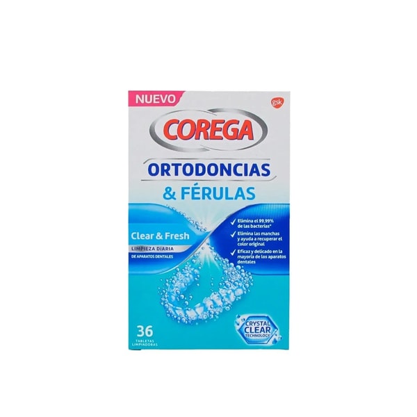 Corega Clear & Fresh Orthodontics & Splints Cleaning Tablets x36