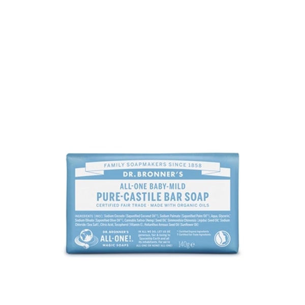 Dr. Bronner's All-One Pure-Castile Bar Soap Baby-Mild 140g (4.93oz)