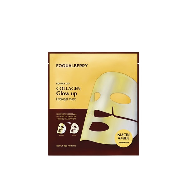 Eqqualberry Bouncy Day Collagen Glow Up Hydrogel Mask 30g (1.01oz)