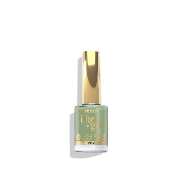 INOCOS Like Gel 2 Long Color Nail Polish 202 Matcha Green 11ml (0.37floz)
