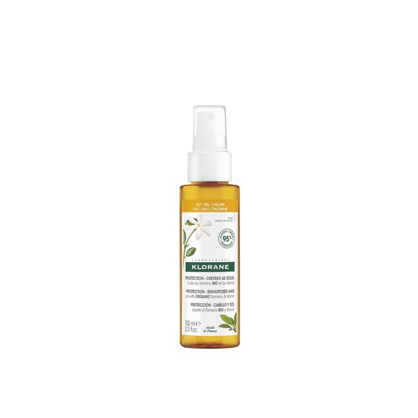 Klorane Protection Sun-Exposed Hair Oil with Tamanu & Monoi 100ml (3.3floz)