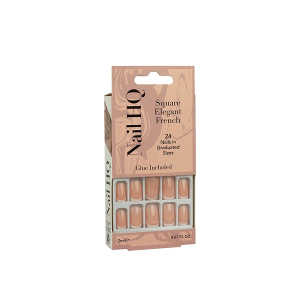 Nail HQ Square Elegant French Tip Nails x24
