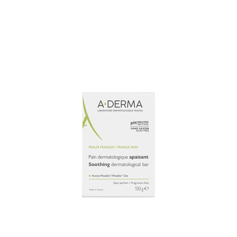 A-Derma Dermatological Soothing Cleansing Bar Fragrance-Free 100g (3.53oz)