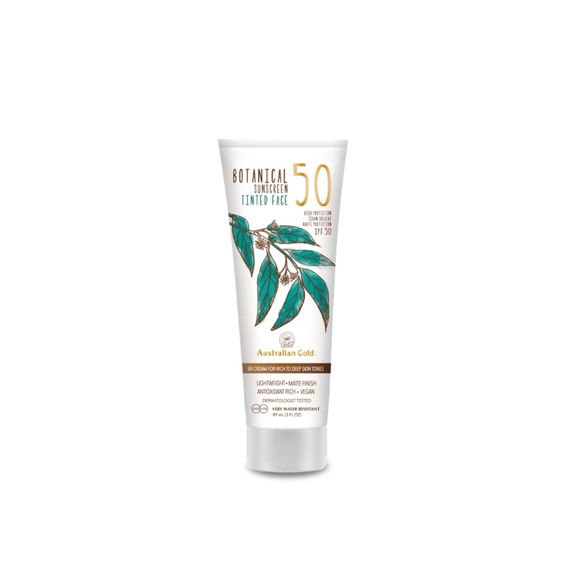 Australian Gold Botanical Tinted Face Mineral Lotion Dark SPF50 89ml (3.01floz)