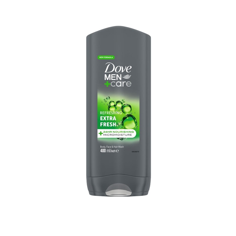 Dove Men+Care Refreshing Extra Fresh Body, Face & Hair Wash 400ml (13.5floz)
