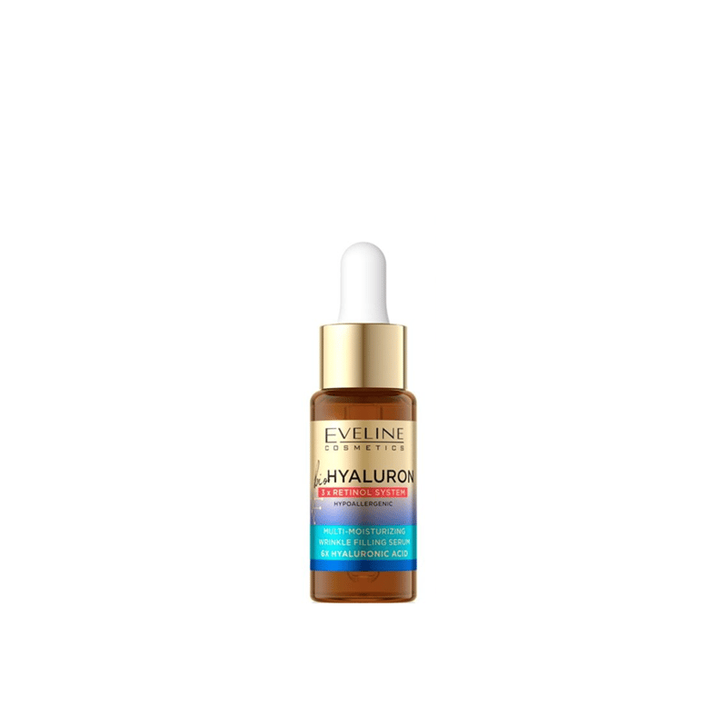 Eveline Cosmetics BioHyaluron 3x Retinol System Multi-Moisturizing Wrinkle Filling Serum 18ml (0.63floz)