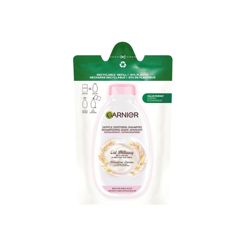Garnier Ultimate Blends Delicate Oat Shampoo Refill 250ml (8.45floz)