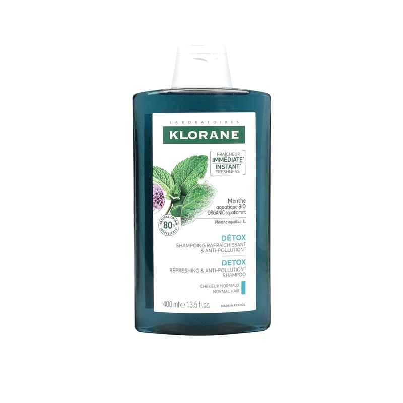 Klorane Anti-Pollution Detox Shampoo with Aquatic Mint 400ml