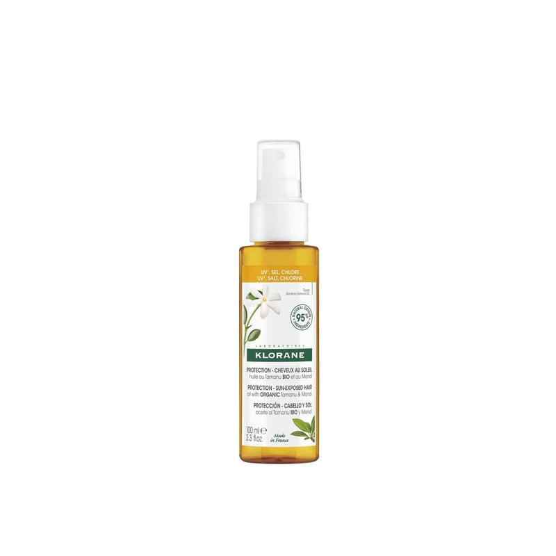 Klorane Protection Sun-Exposed Hair Oil with Tamanu & Monoi 100ml (3.3floz)