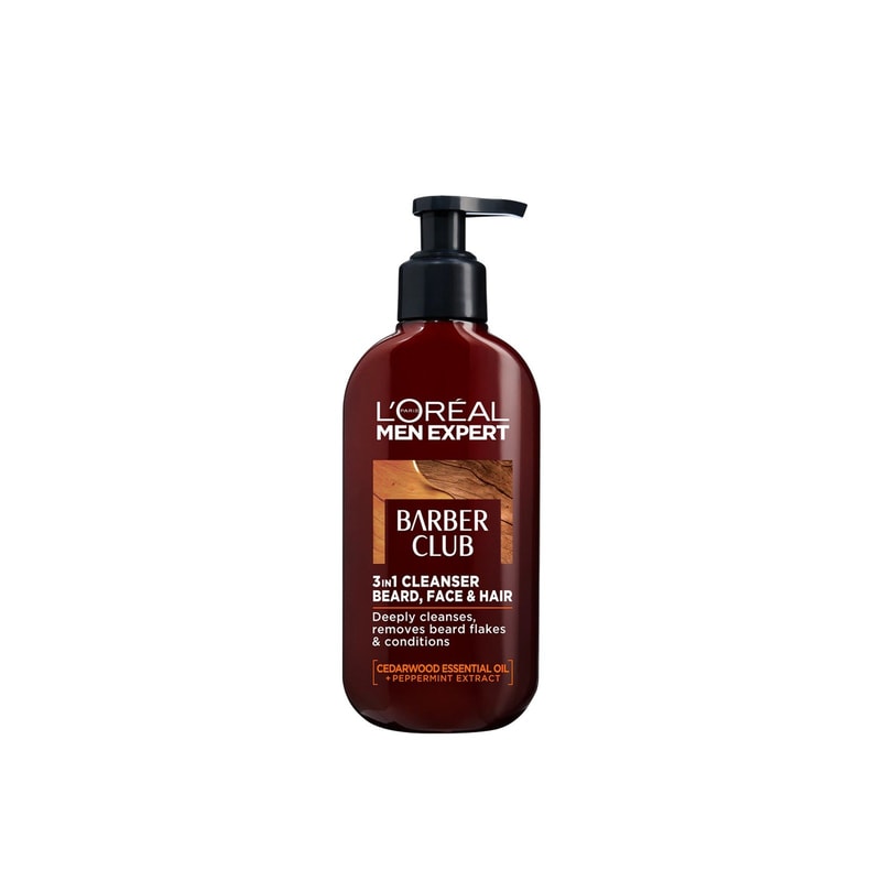 L'Oréal Paris Men Expert Barber Club Champô para Barba, Rosto e Cabelo 200ml