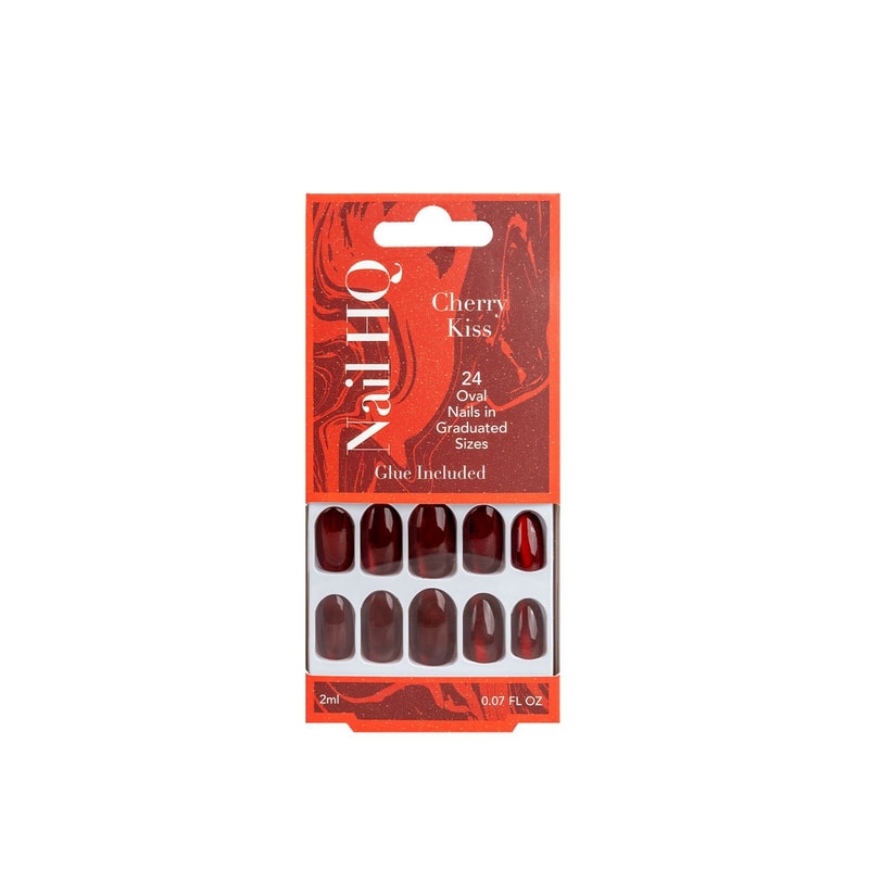 Nail HQ Oval Cherry Kiss Nails x24
