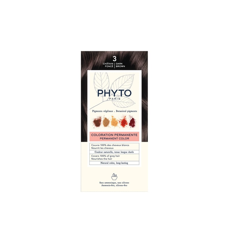 Phytocolor Permanent Color Shade 3 Dark Brown