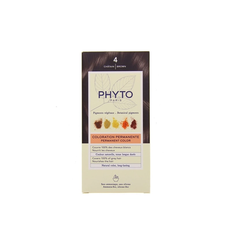 Phytocolor Permanent Color Hair Dye Shade 4 Brown