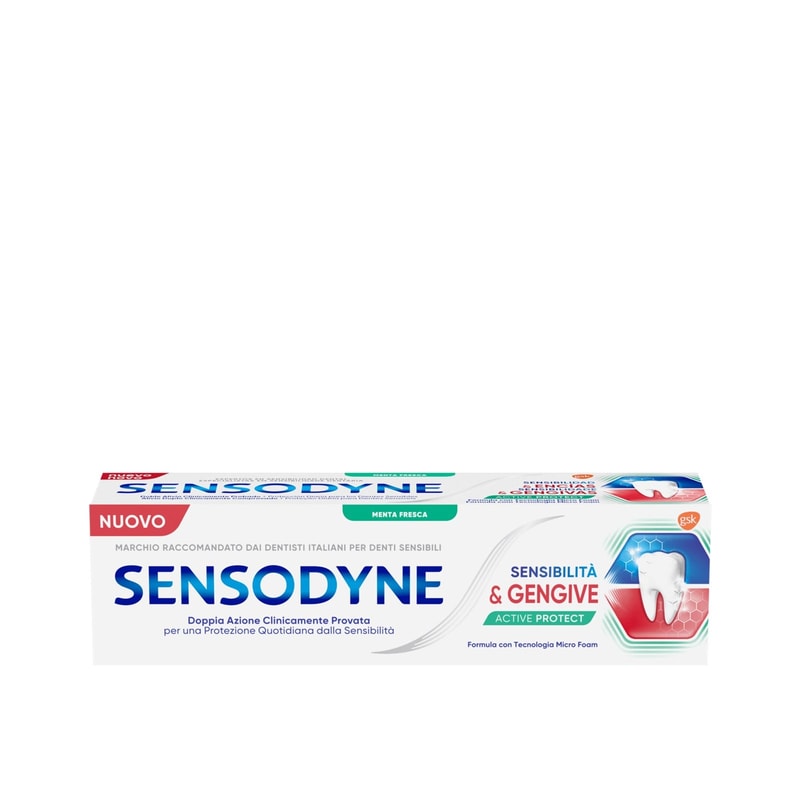 Sensodyne Sensitivity & Gum Active Protect Toothpaste Fresh Mint 75ml (2.53 fl oz)