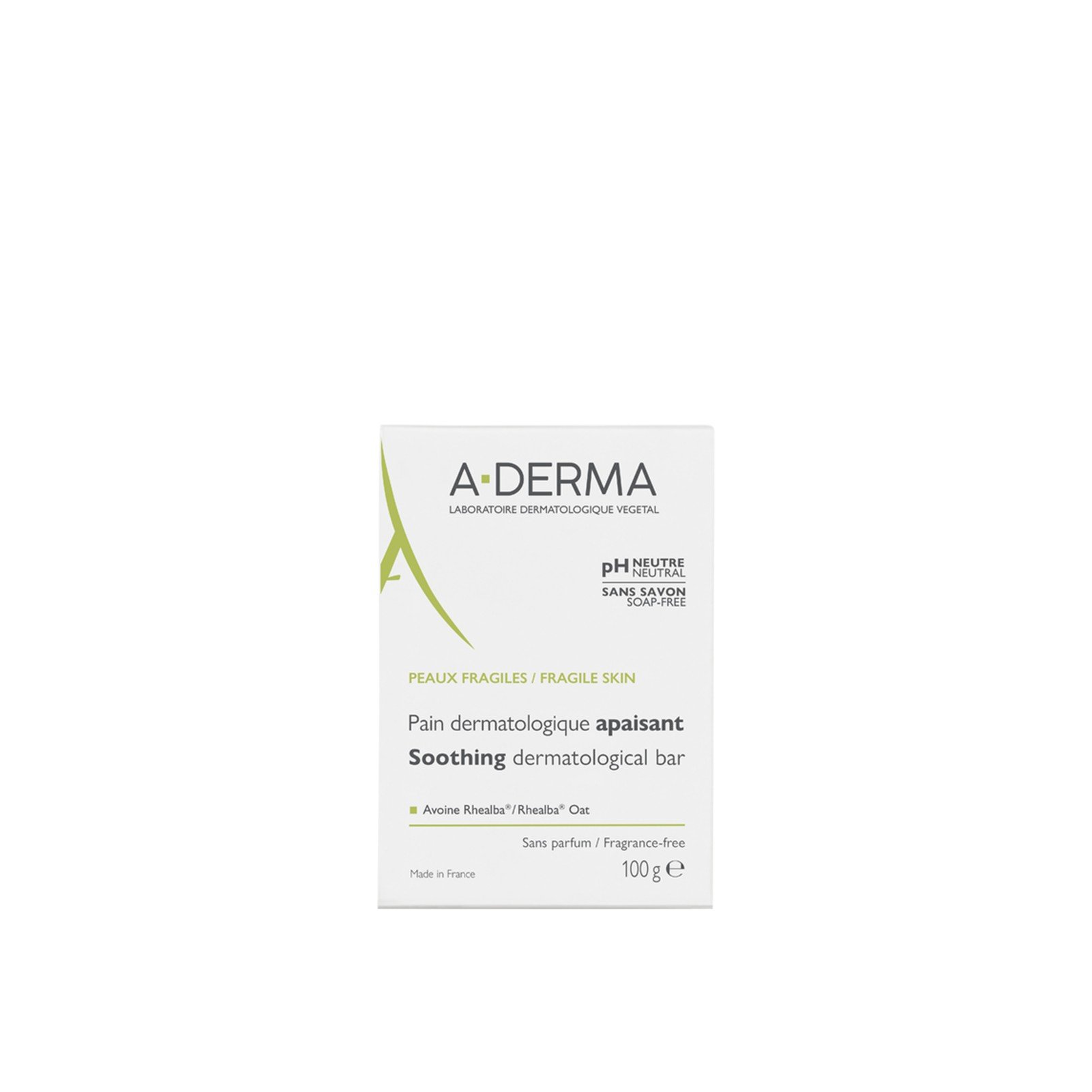 A-Derma Dermatological Cleansing Bar Fragrance-Free 100g