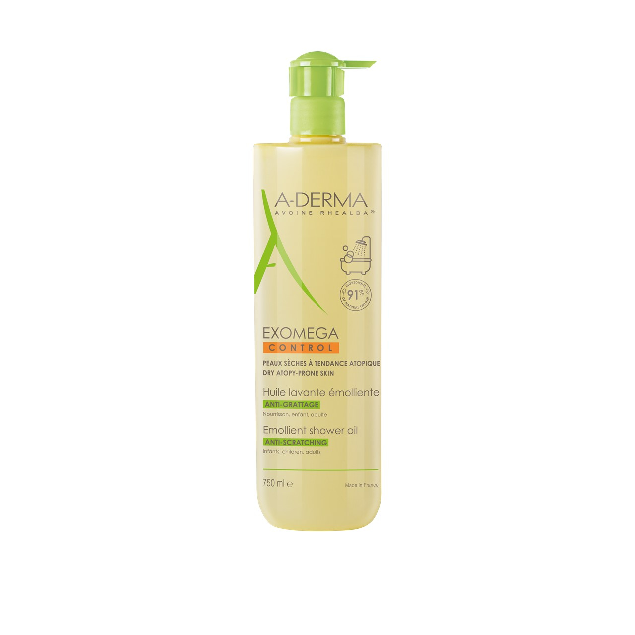 A-Derma Exomega Control Emollient Shower Oil 750ml