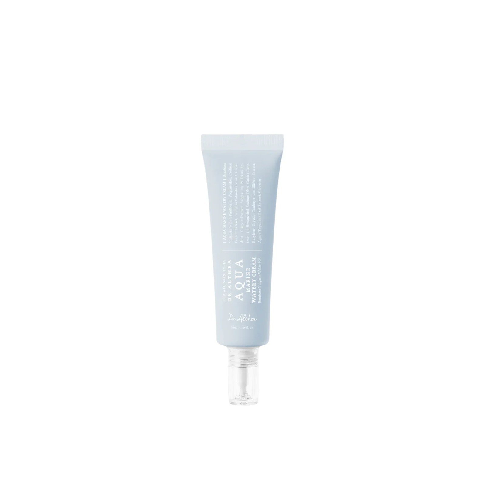 gym bag beauty essentials Dr. Althea Aqua Marine Watery Cream