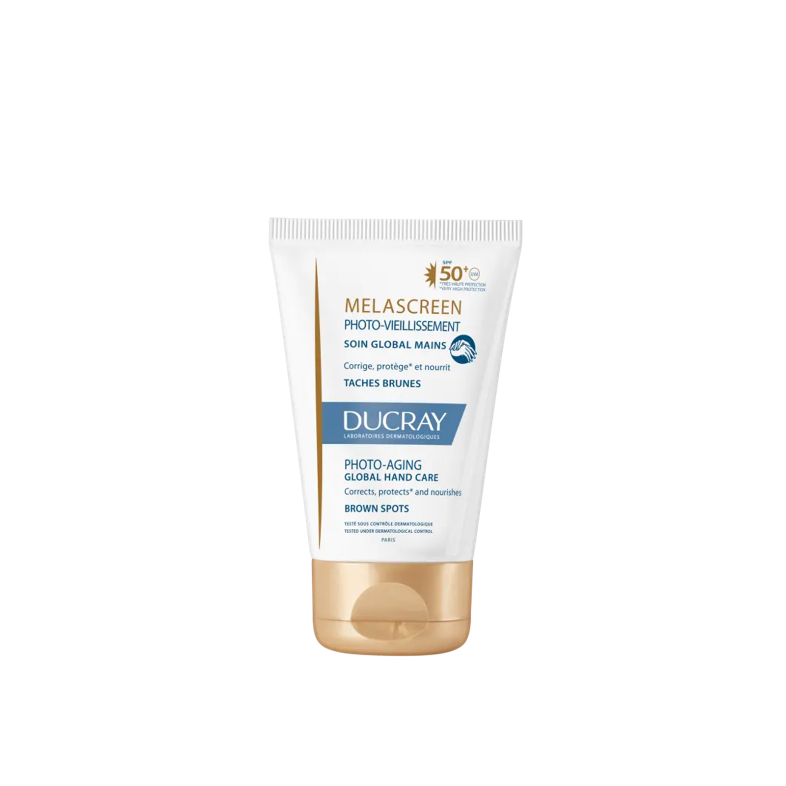 Sunscreen for age spots on the hands: Ducray Melascreen Global Hand Care Photo-Aging SPF50+ 50ml