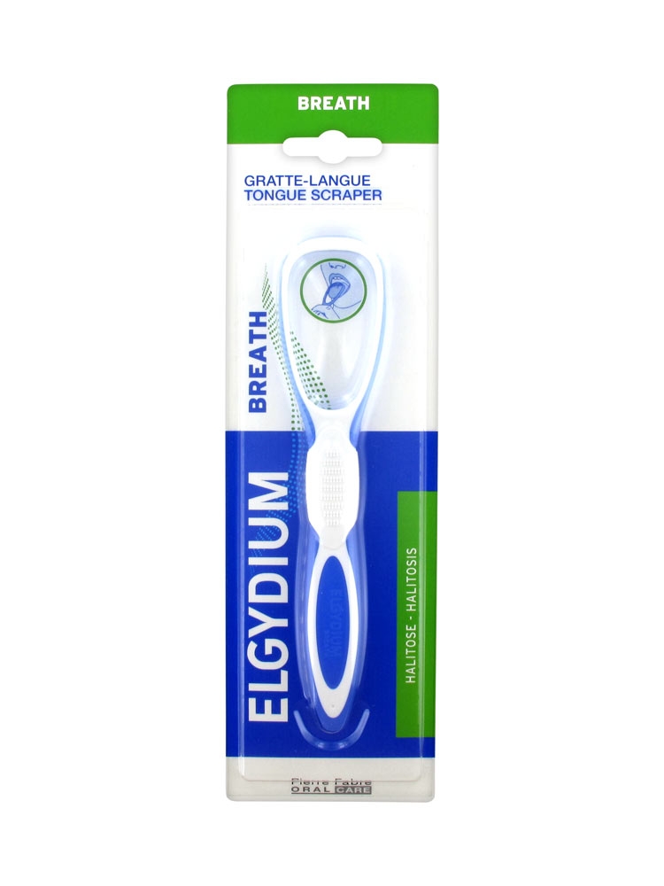 get rid of bad breath Elgydium Tongue Scraper for Halitosis