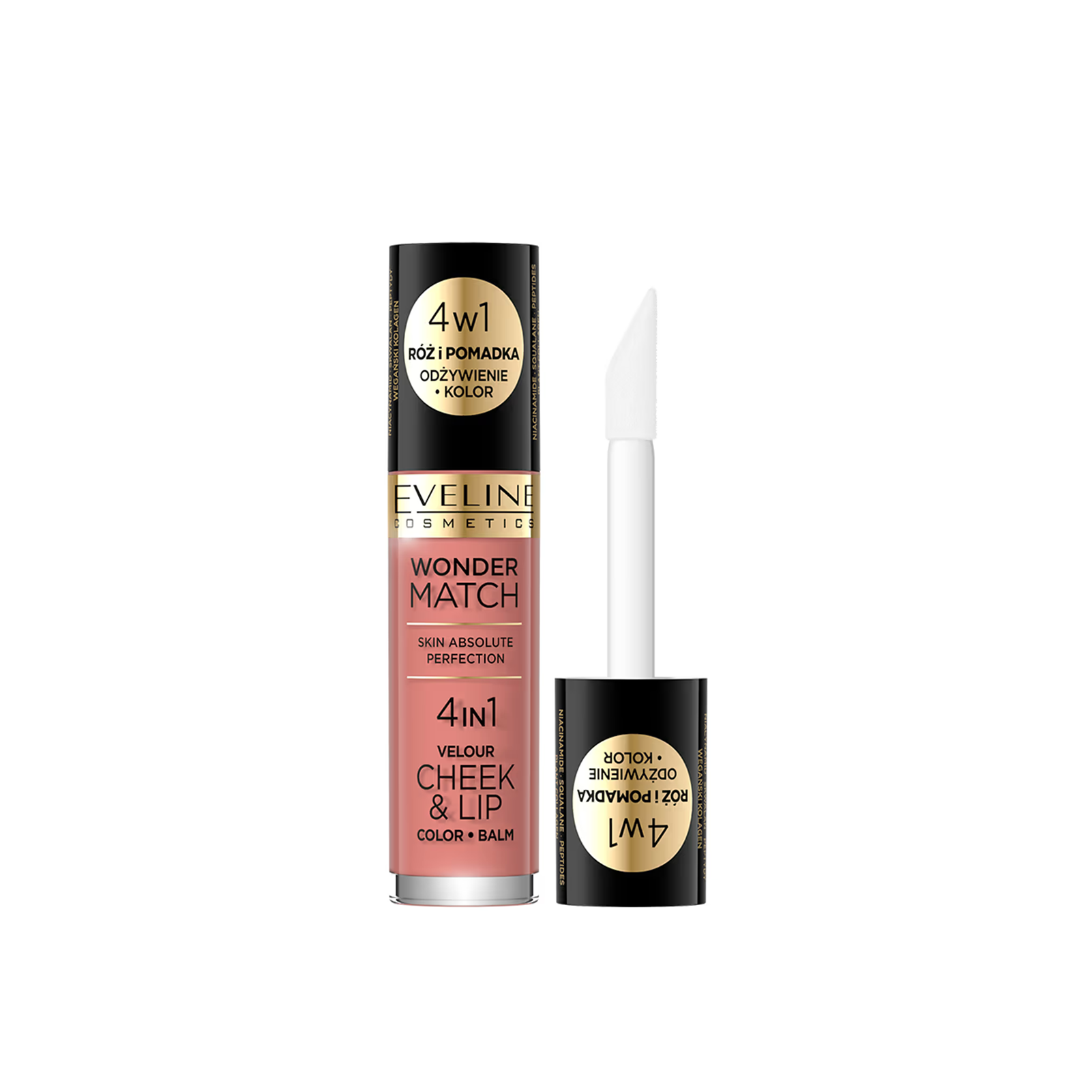Eveline Cosmetics Wonder Match 4-In-1 Velour Cheek & Lip Color Balm 01 4.5ml