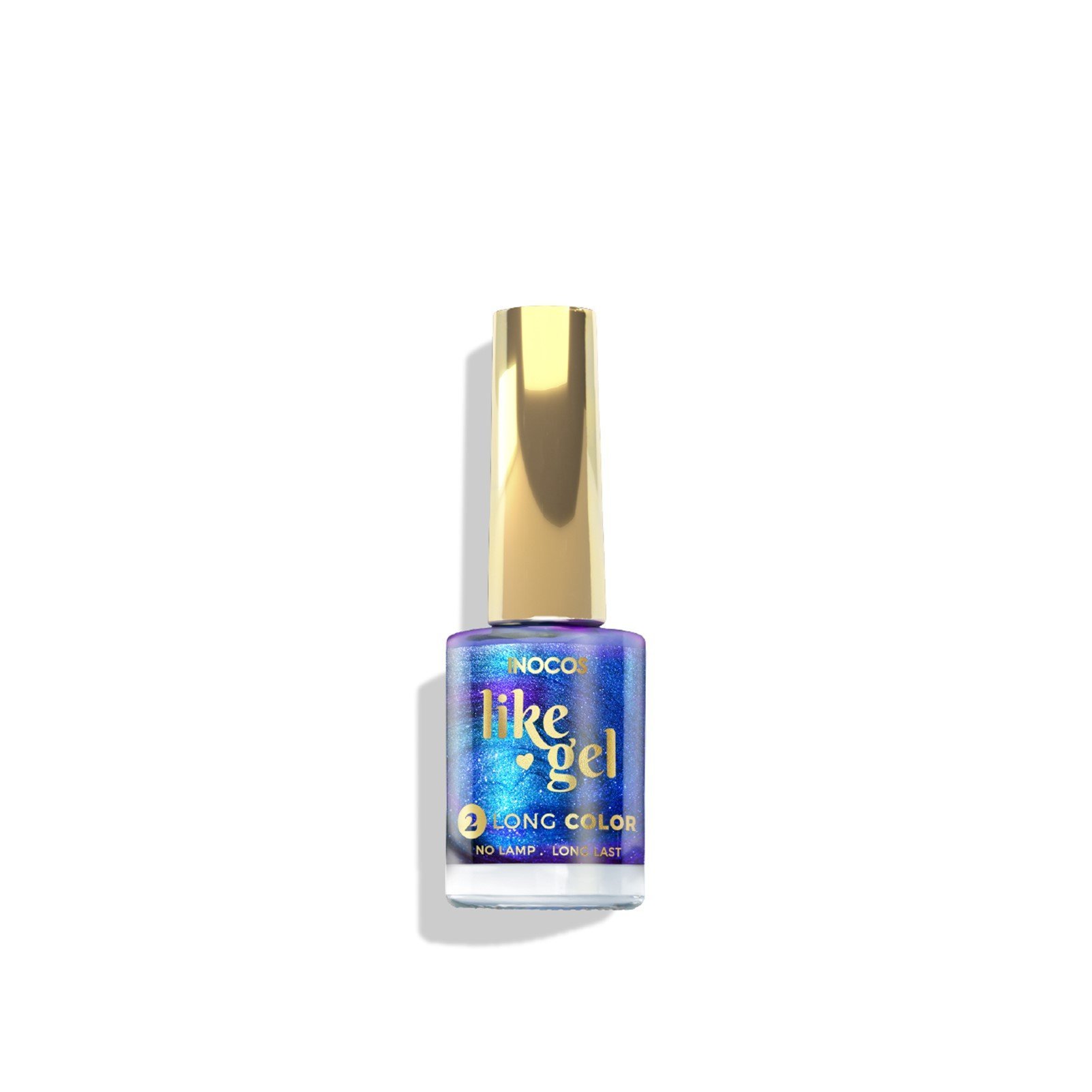 The best chip free nail polish INOCOS Like Gel 2 Long Color Nail Polish 132 Galaxy Blue
