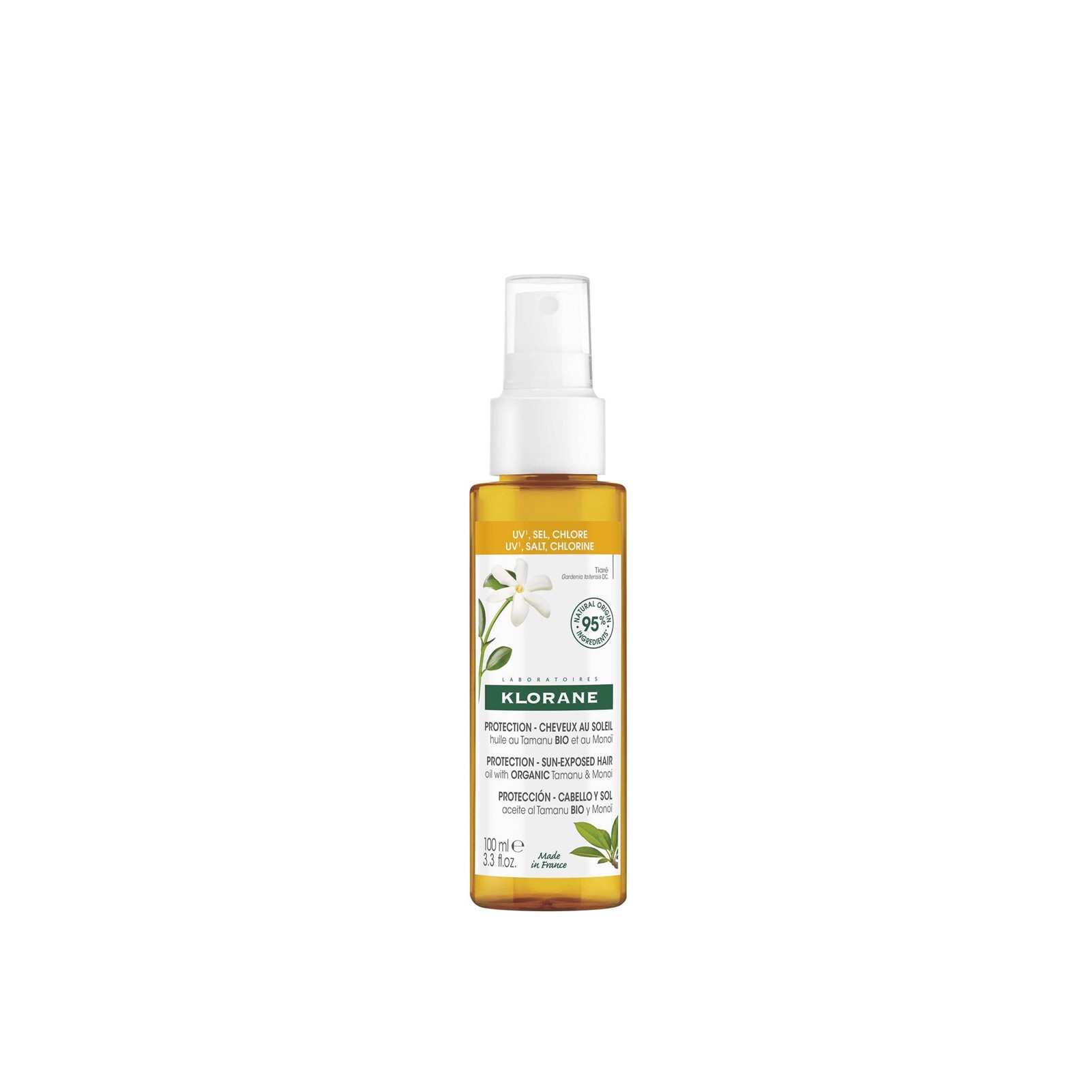 Klorane Protection Sun-Exposed Hair Oil With Tamanu & Monoi 100ml