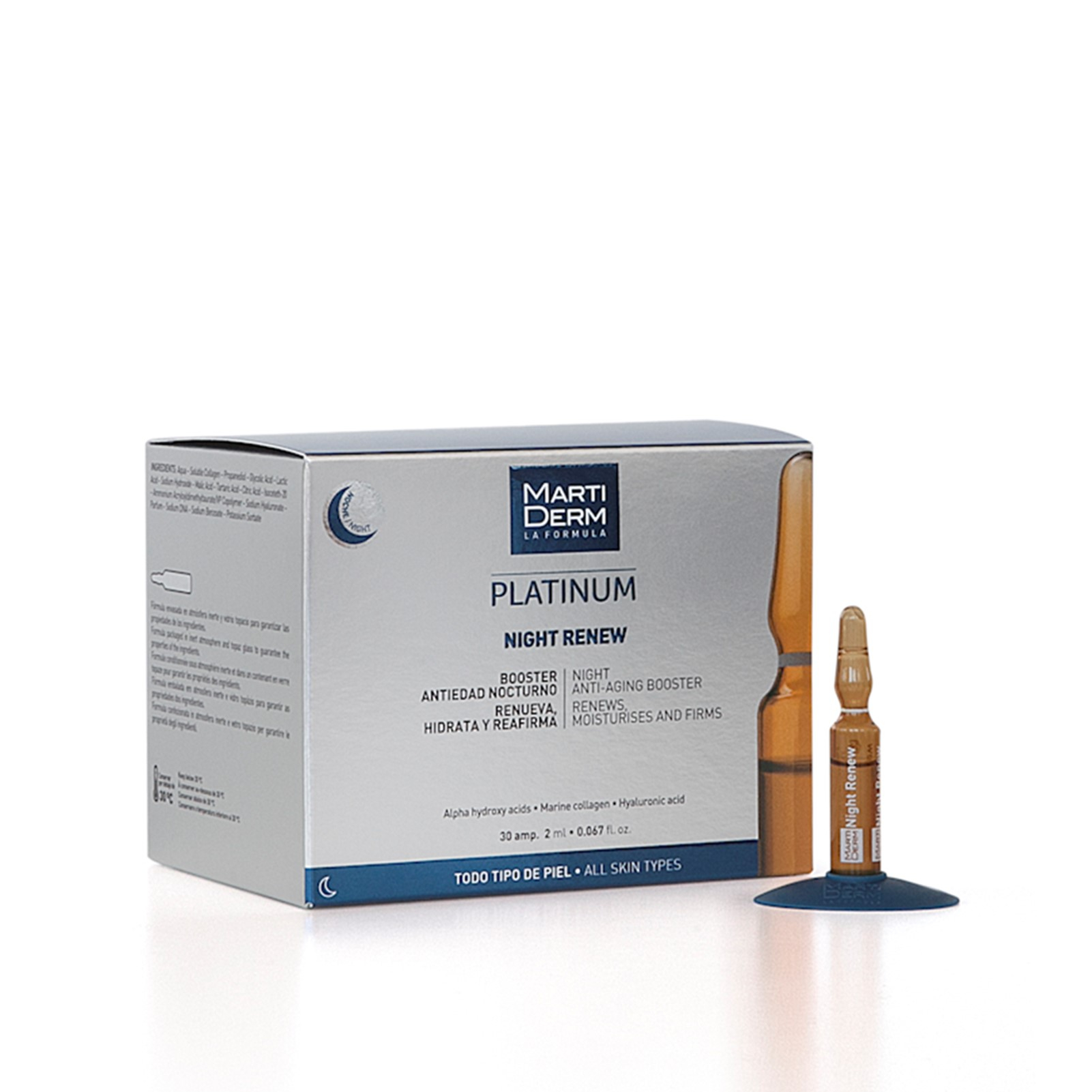 MartiDerm Night Renew Platinum Ampoules Soft Peeling 30x2ml