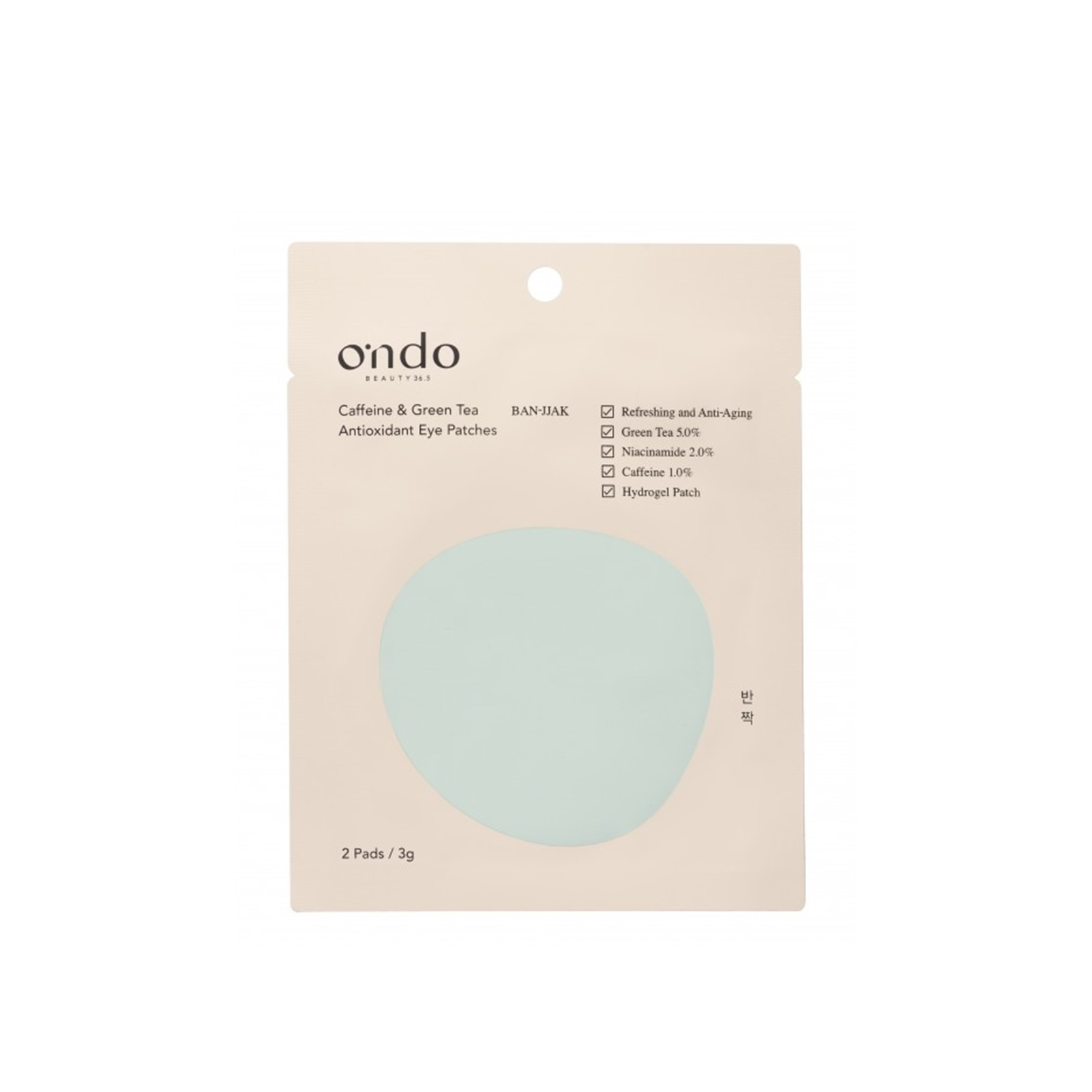 Ondo Beauty 36.5 Caffeine & Green Tea Antioxidant Eye Patches