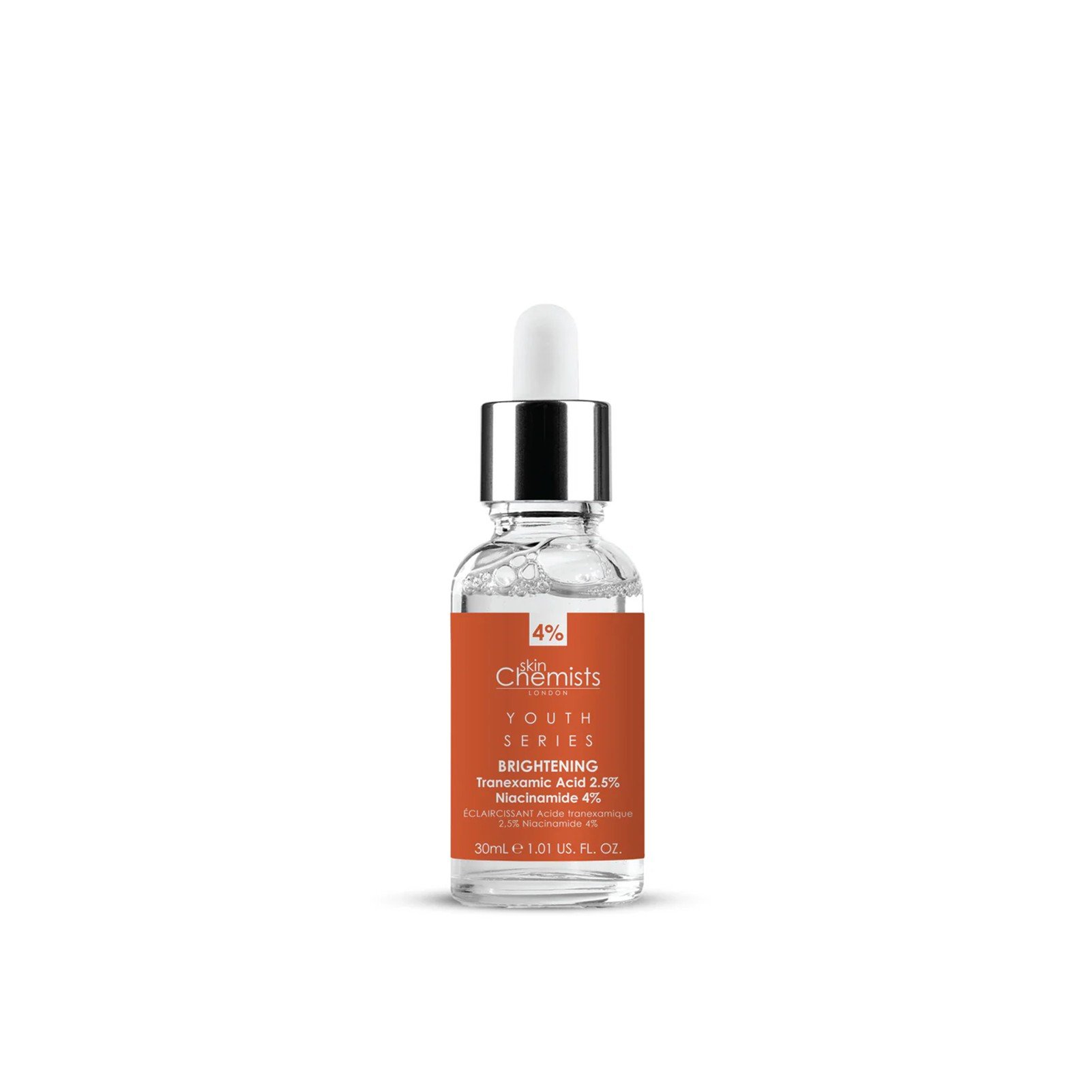 skinChemists Youth Series Tranexamic Acid 2.5%, Niacinamide 4% Brightening Facil Serum