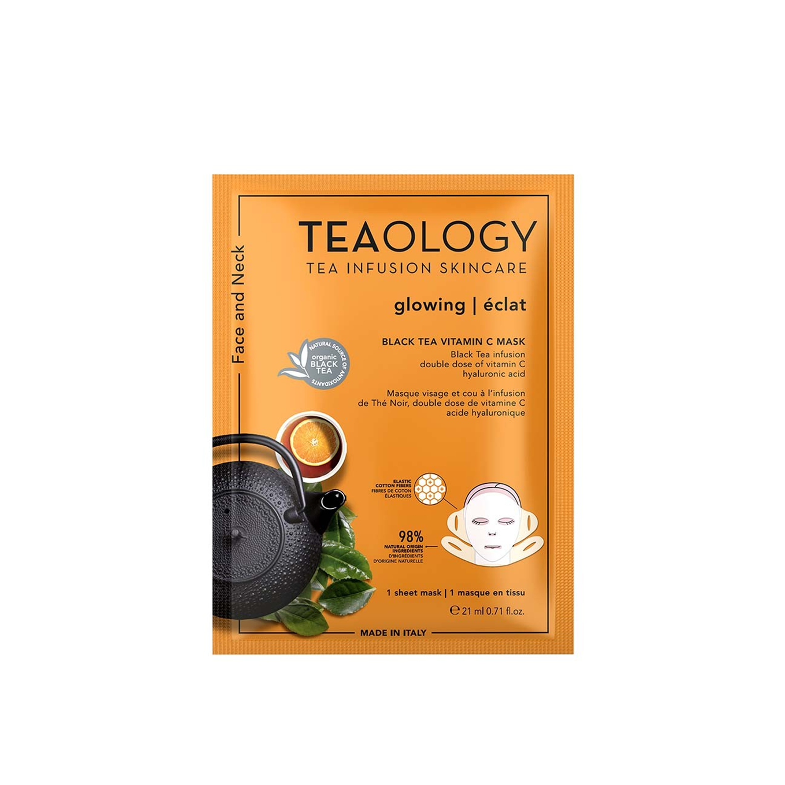 The Best Hydrating Sheet Masks for Dull and Tired Skin: Teaology Black Tea Vitamin C Glowing Sheet Mask