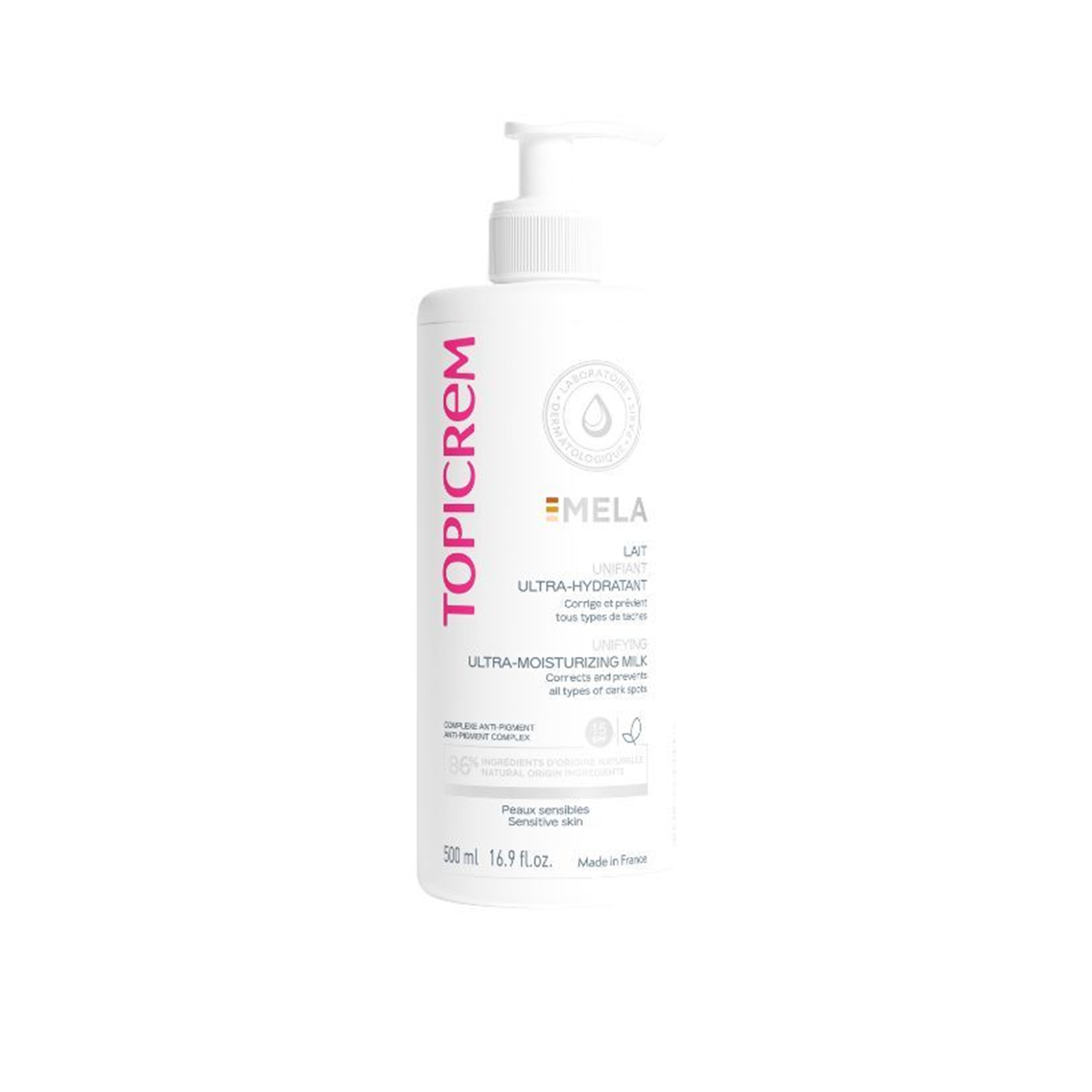 body lotion for hyperpigmentation Topicrem MELA Unifying Ultra-Moisturizing Milk SPF15