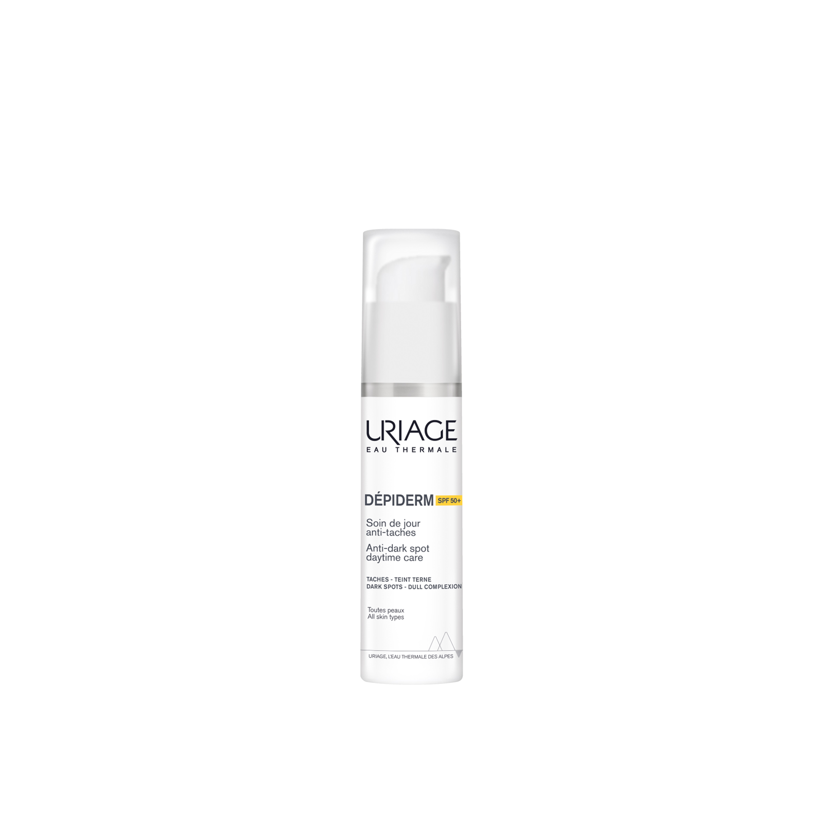 Sunscreen for hyperpigmentation: Uriage Depiderm Anti-Dark Spot Daytime Care SPF50+ 30ml