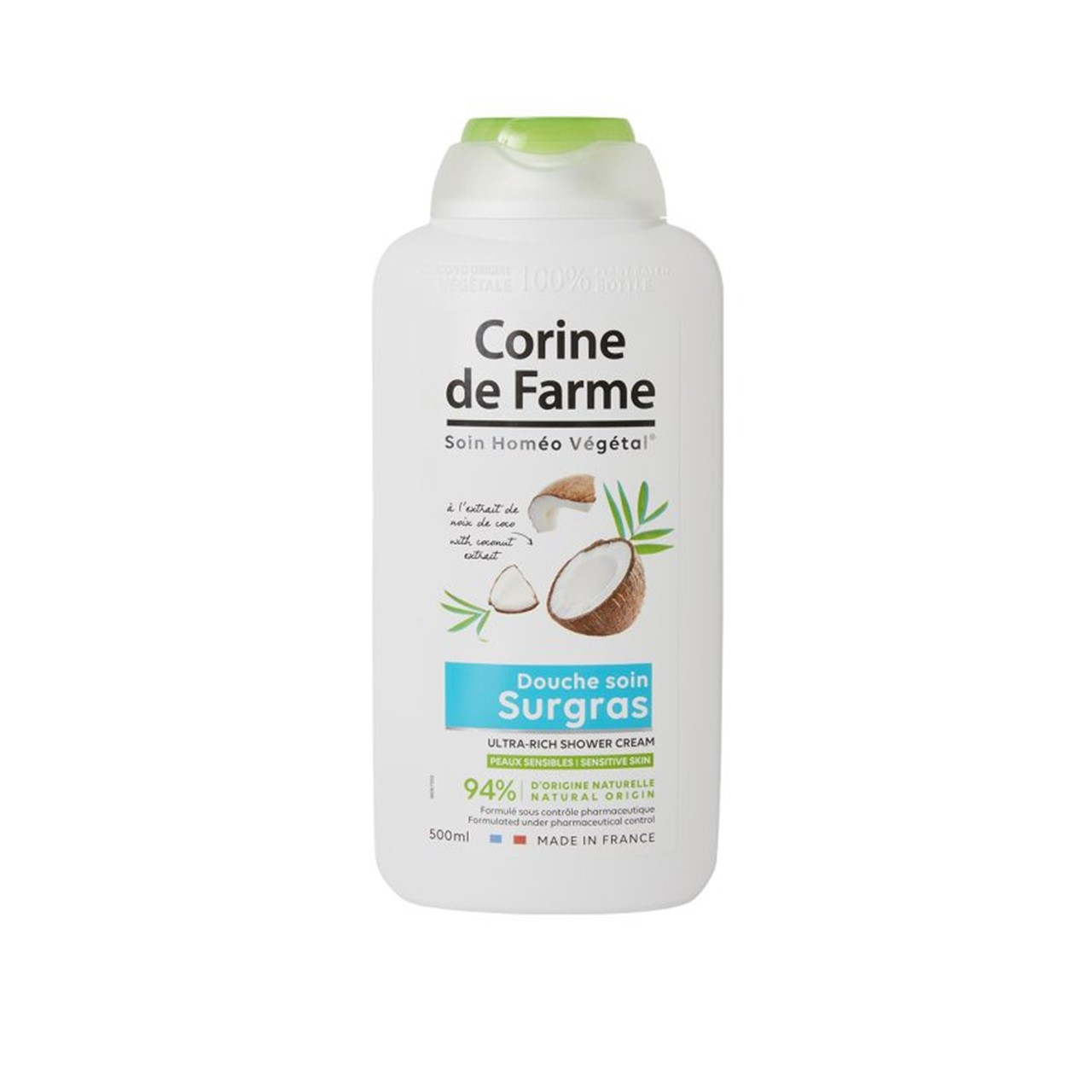 Corine de Farme Ultra-Rich Shower Cream With Coconut Extract 500ml (16.9 fl  oz)