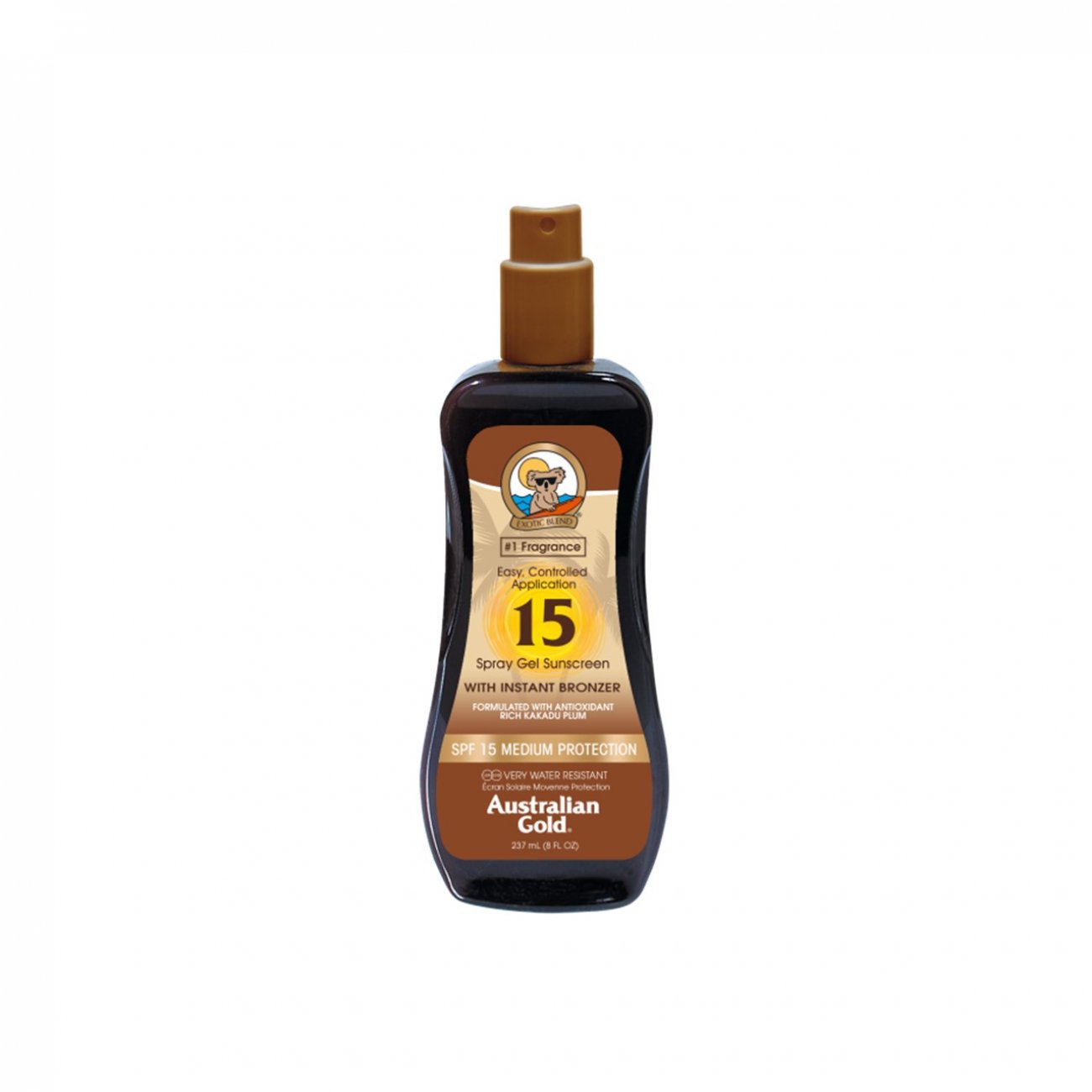 Buy Australian Gold Spray Gel Sunscreen with Instant Bronzer SPF15 237ml (8.01fl oz) USA