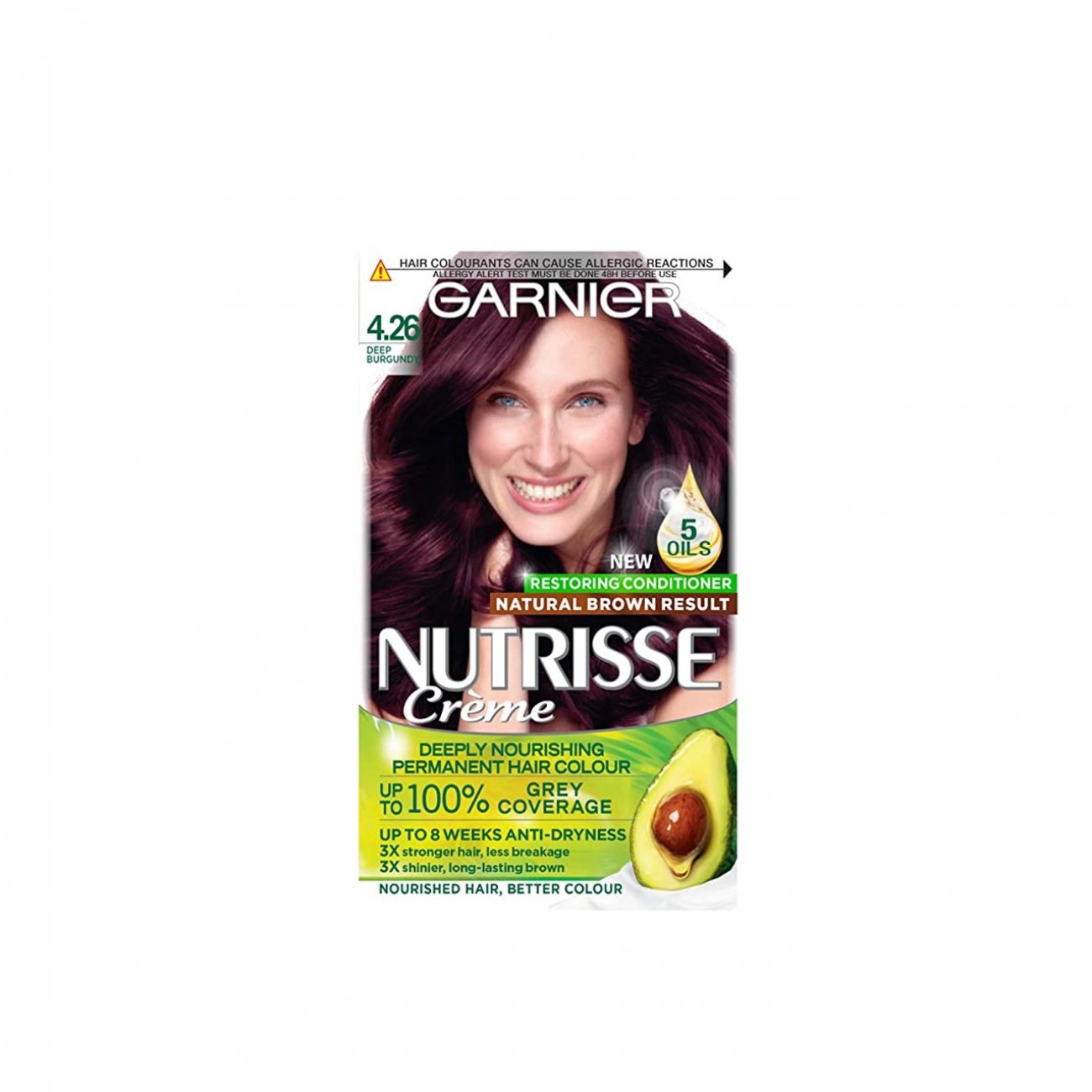 Buy Garnier Nutrisse Crème  Deep Burgundy Permanent Hair Dye · World  Wide