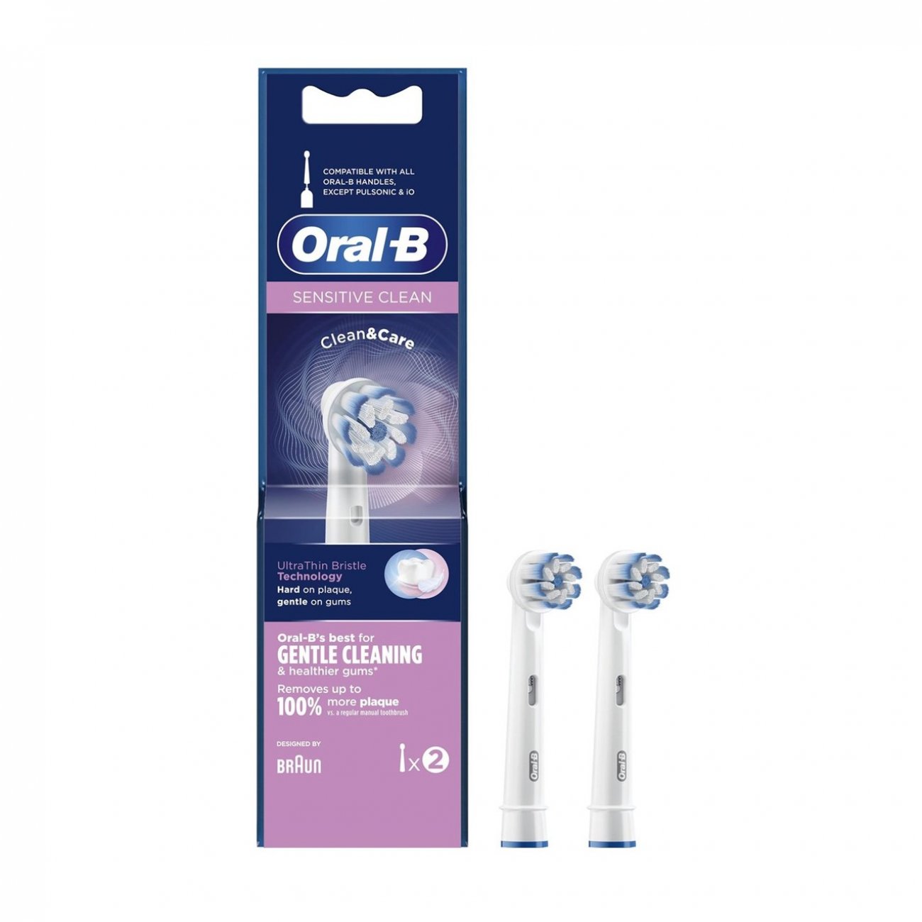 karton voorzichtig kofferbak Kopen Oral-B Sensitive Clean Replacement Head Electric Toothbrush x2 ·  Nederland