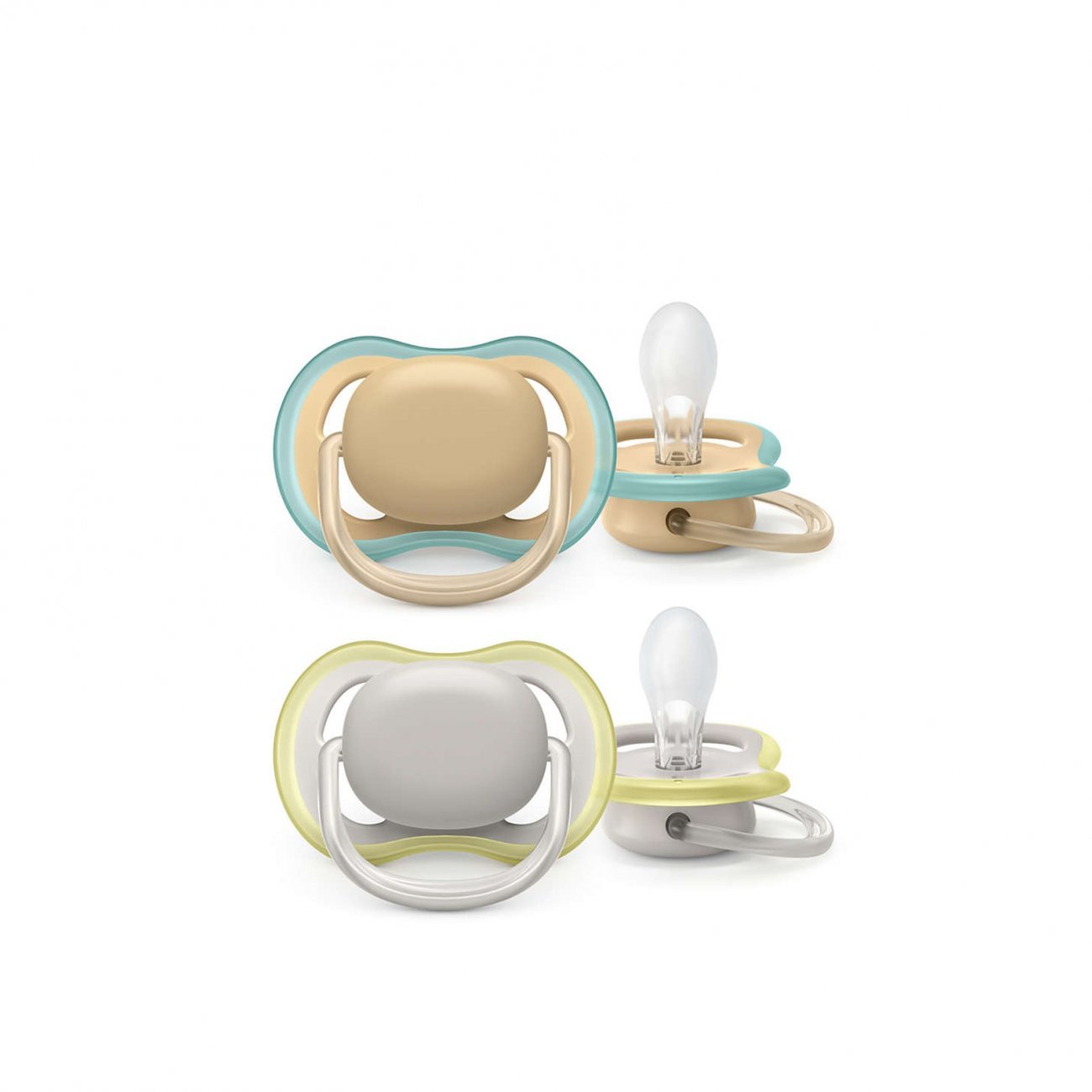 Philips Avent Ultra Pacifier Grey/Yellow x2 · USA