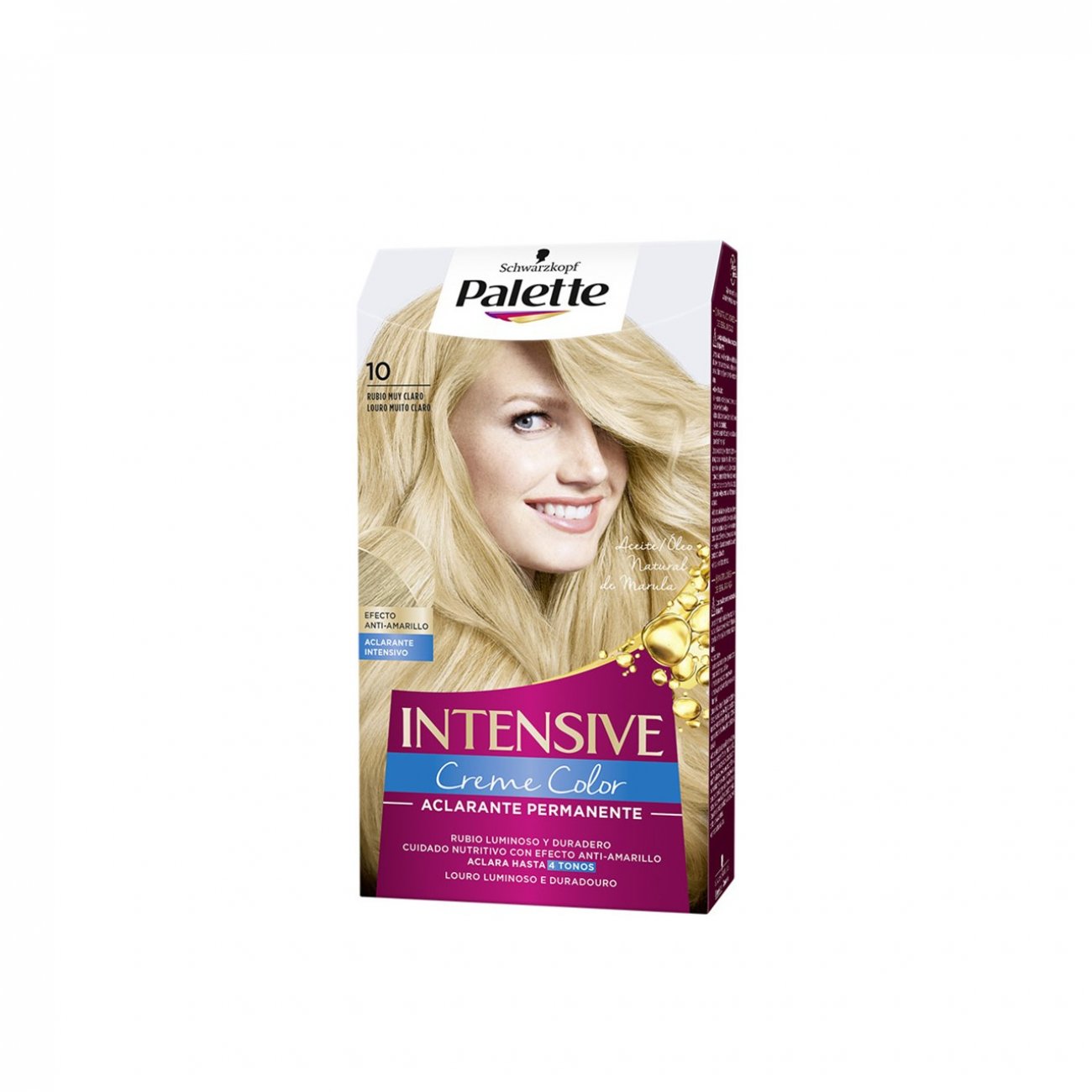 Buy Schwarzkopf Palette Intensive Creme Color Permanent Hair Dye 10 Very  Light Blonde · World Wide