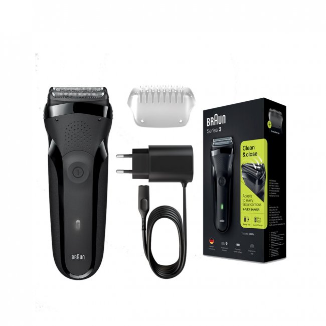 Snor Glad instant Buy Braun Series 3 Electric Shaver 3 300S Black · World Wide