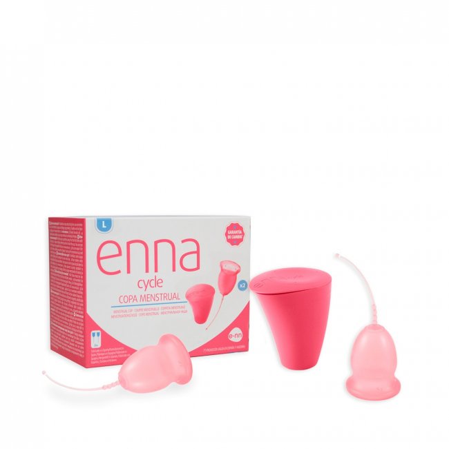 Enna Cycle Menstrual Cup Twin Large With Sterilizer