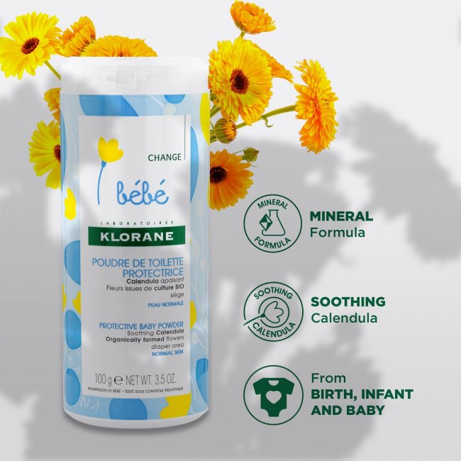 Buy Klorane Baby Protective Baby Powder 100g Magyarorszag