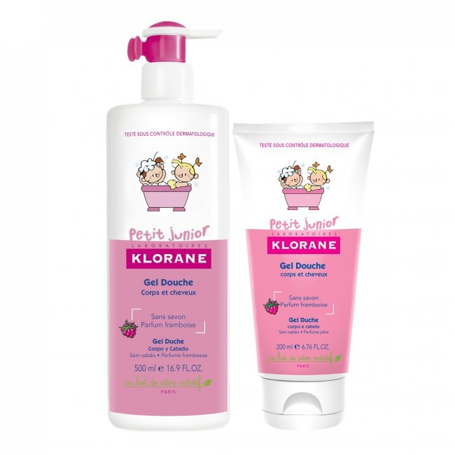 Buy Klorane Petit Junior Shower Gel Hair And Body Raspberry 500ml 200ml Macau
