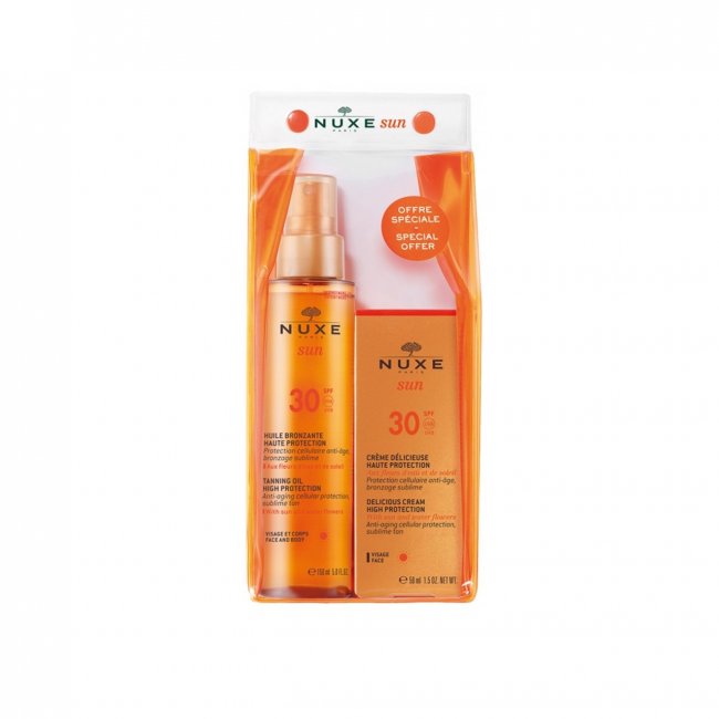 Nuxe Sun Tanning Oil Spf30 150ml Delicious Cream Spf30 50ml
