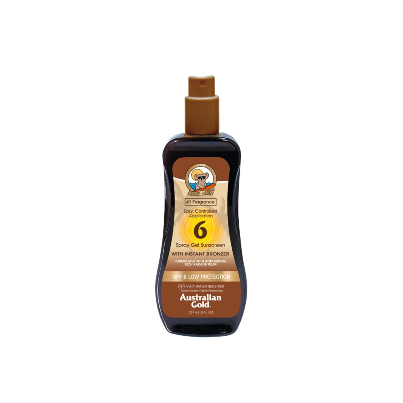 Buy Australian Gold Spray Gel Sunscreen with Instant Bronzer SPF6 237ml ·  Russia