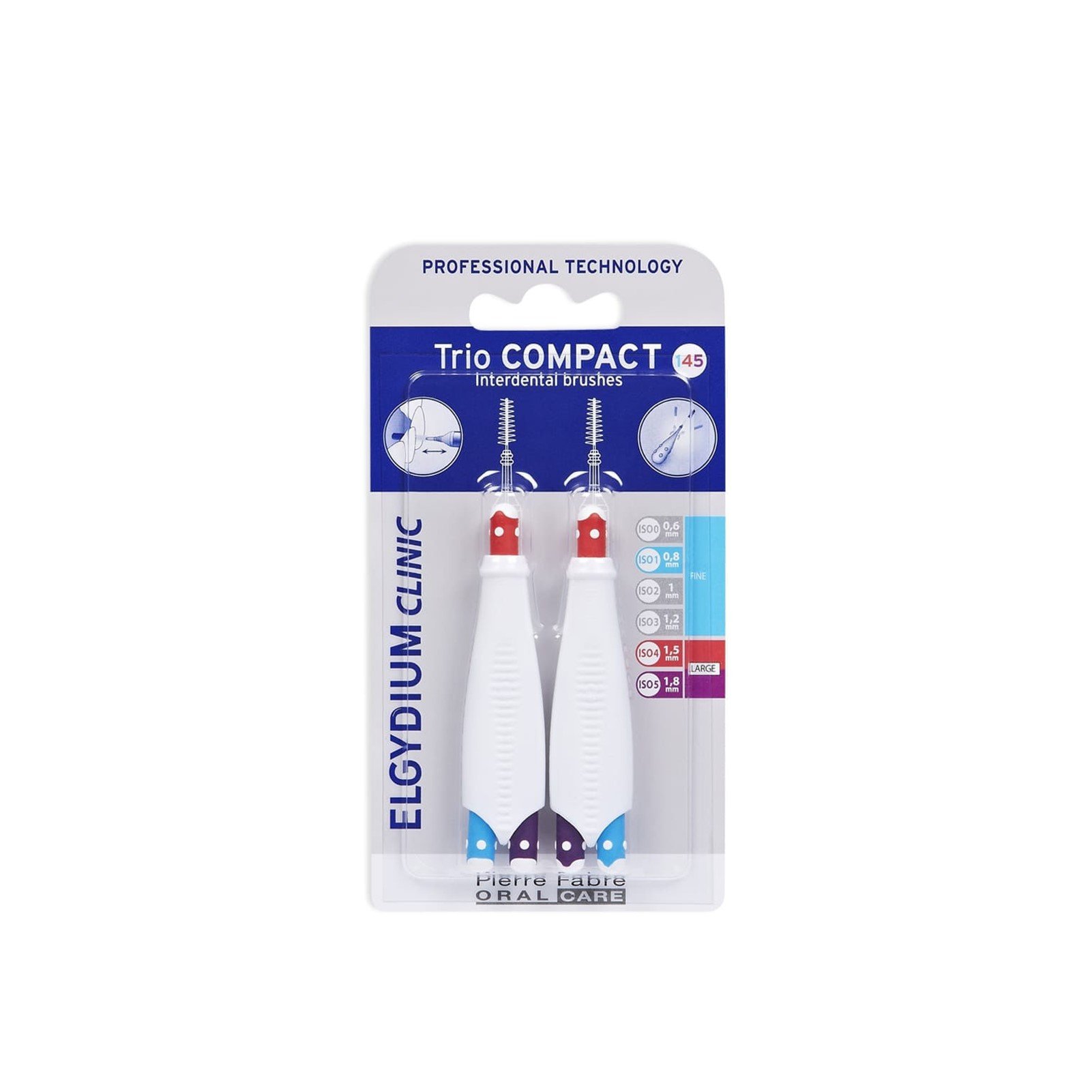 Buy Elgydium Clinic Trio Compact Interdental Brushes ISO 1/4/5 x6 · USA