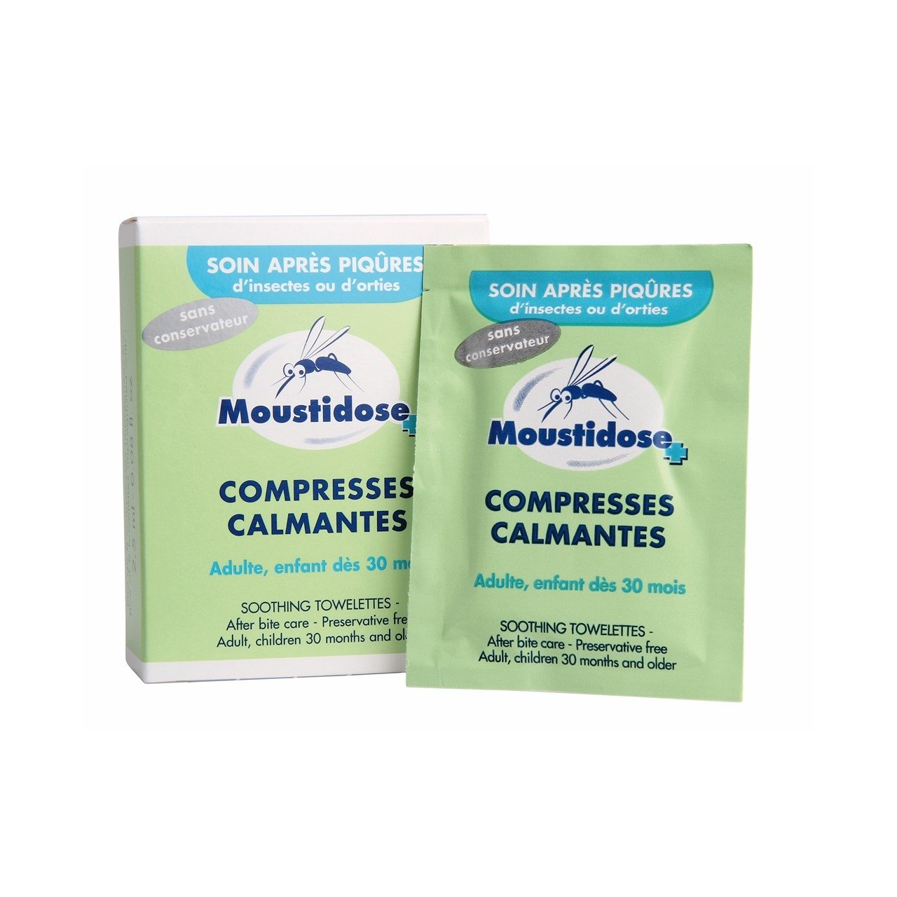 Moustidose Soothing Towelettes After Bite Care x8